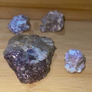 SET OF 4 Purple Mica slabs, READ INCREDIBLE DESCRIPTION